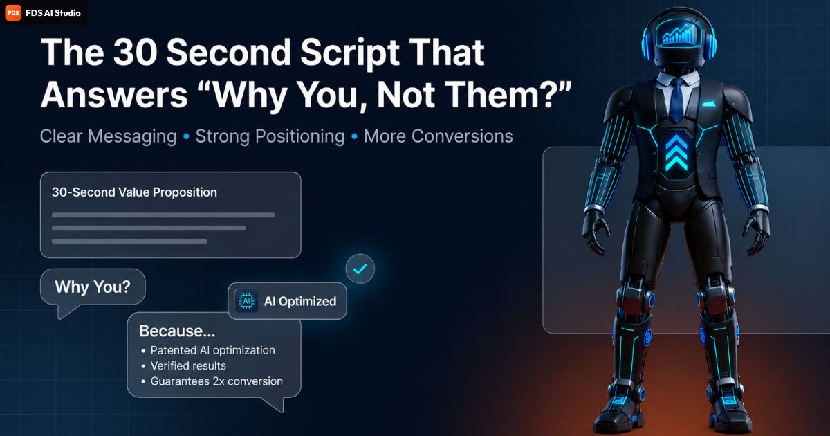 The 30 Second Script That Answers Why You Not Them