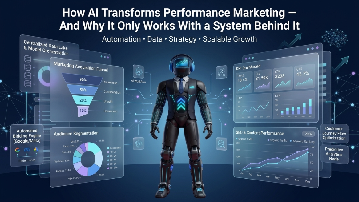 How AI Transforms Performance Marketing — And Why It Only Works With a System Behind It